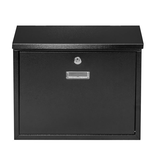 Fine Art Lighting Ltd. Wall Mounted Locking Black Steel Mailbox