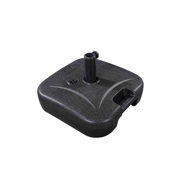 Velago 17.7-in Black Square Plastic Umbrella Base