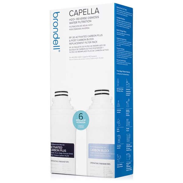 Capella Sediment And Carbon Block Filter Replacement Pack (2)