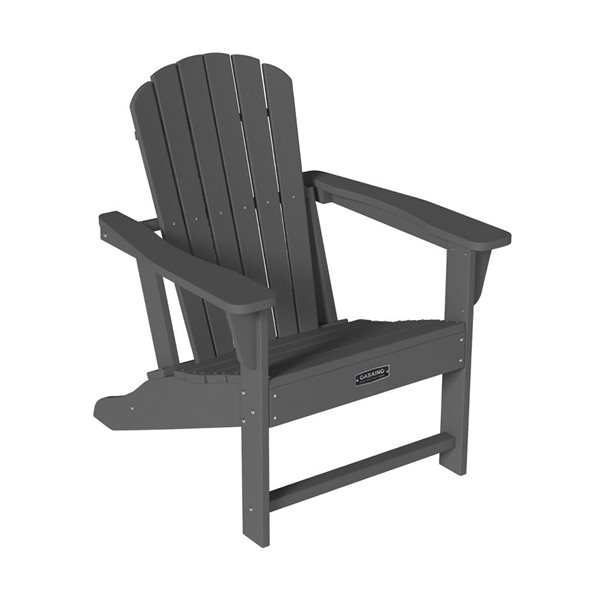 CASAINC Outdoor Adirondack Chair Gray 33.4 x 37.8 x 30.7-in