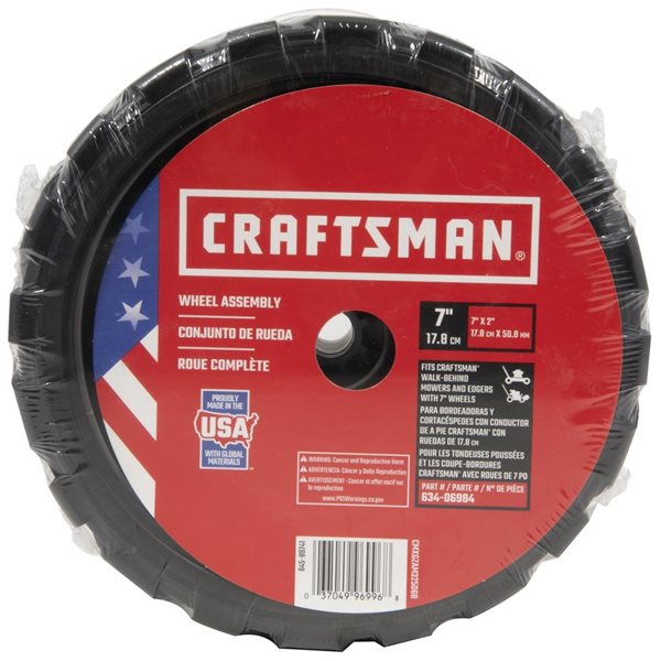 CRAFTSMAN 7-in Push Mower Plastic Front Wheel