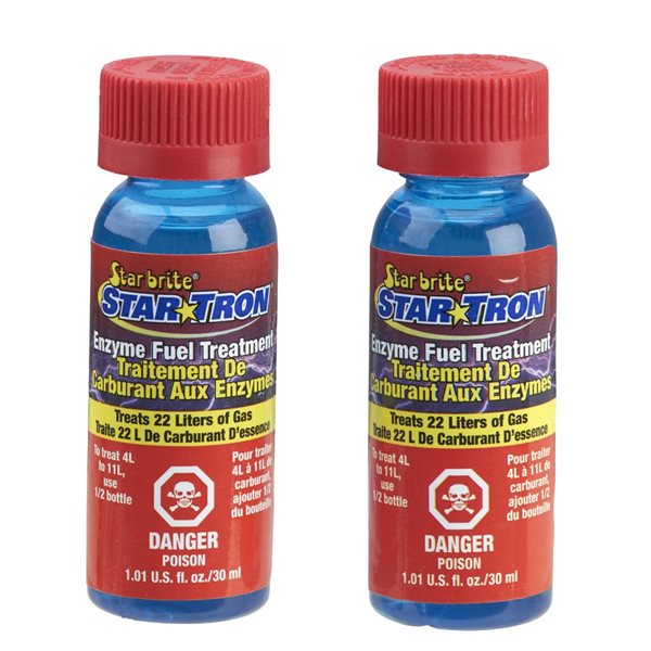 Traitement de carburant aux enzymes STAR TRON par Atlas pour moteurs 2 ou 4 temps, 2 x 30 ml