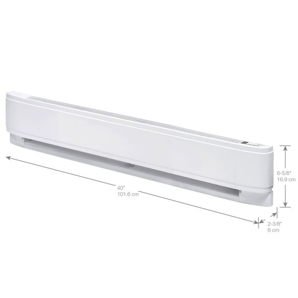 Dimplex 40-in 240/208 V 1500/1125 W Proportional Linear Convector - White