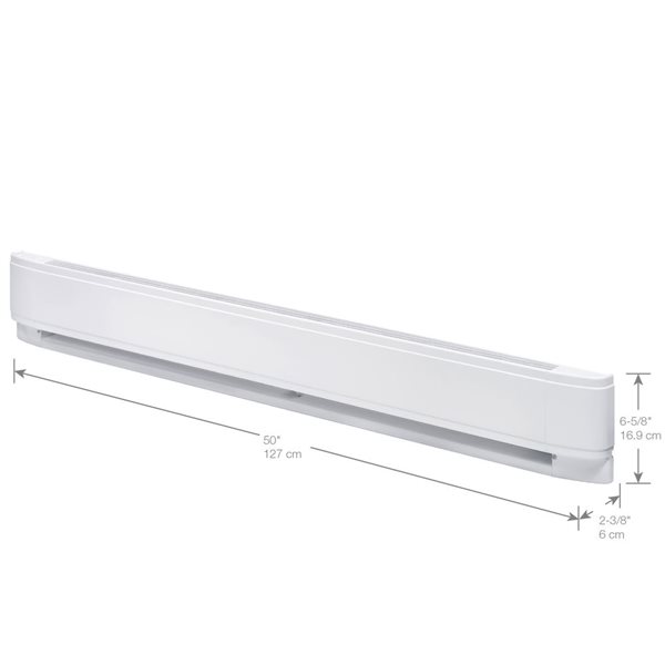 Dimplex 50-in 240/208 V 2000/1500 W Linear Convector Baseboard Heater - White