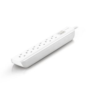 360 Electrical Villa 6-Outlet Power Strip with 3-ft Cord - White