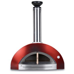 Forno Venetzia Bellagio 200 44-in Red Countertop Outdoor Wood-Fired Pizza Oven