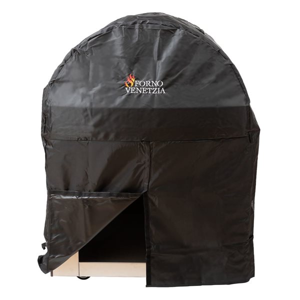 Forno Venetzia Torino Black Polyester Outdoor Pizza Oven Cover - Cart Model