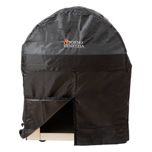 Forno Venetzia Pronto Black Polyester Outdoor Pizza Oven Cover - Cart Model