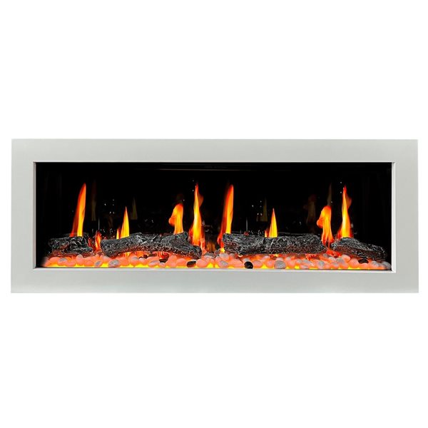 Litedeer Homes Gloria II 48-in Wall-Mount LED Smart Electric Fireplace - White