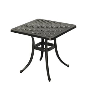 Clihome Outdoor Cast Aluminum Square Side Table