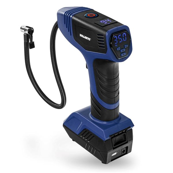 Gonfleur de pneu rechargeable Bullseye Pro 150 PSI bleu