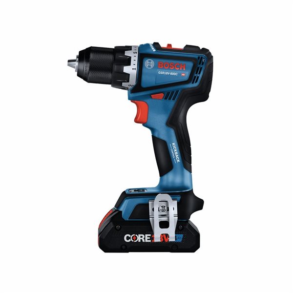 Coffret perceuse-visseuse Bosch 18 V sans balai outil connecté avec 2 batteries CORE18V 4 Ah à puissance optimisée