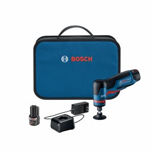 Bosch 12V Max Brushless 1/4-in Right Angle Die Grinder Kit with (2) 3 Ah Batteries
