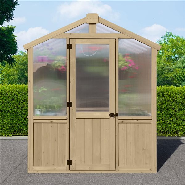 Yardistry 6.7 ft. x 9.7 ft. Cedar Meridian Greenhouse