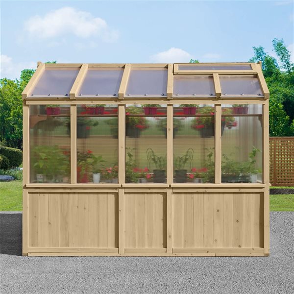 Yardistry 6.7 ft. x 9.7 ft. Cedar Meridian Greenhouse