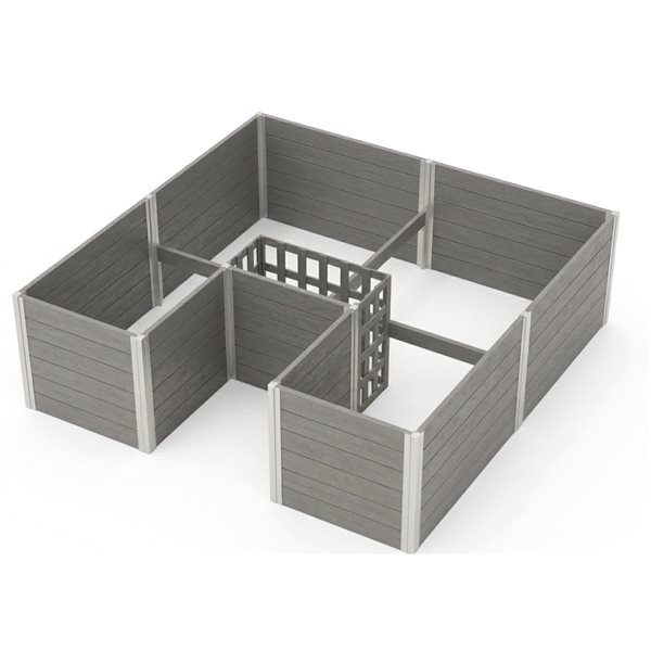 Vita 6 x 6-ft Urbana Slate Keyhole Composting Garden VT17607 | RONA