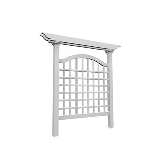 Vita Manchester New England Style 82-in White Vinyl Privacy Lattice Wall