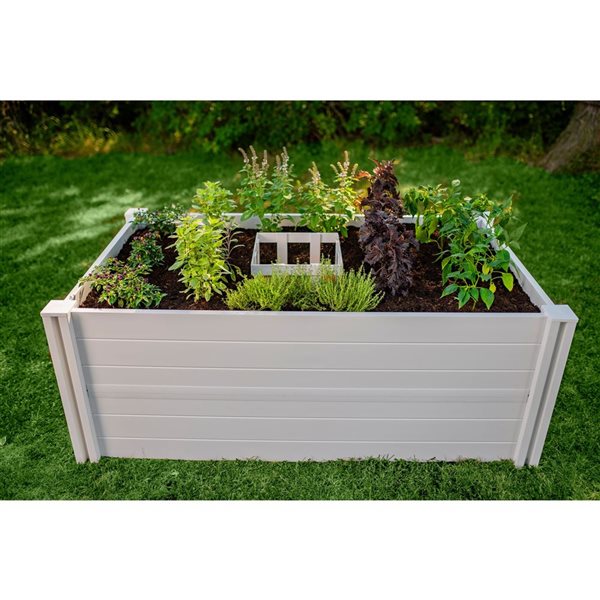 Vita Classic 3 x 5-ft White Keyhole Composting Garden