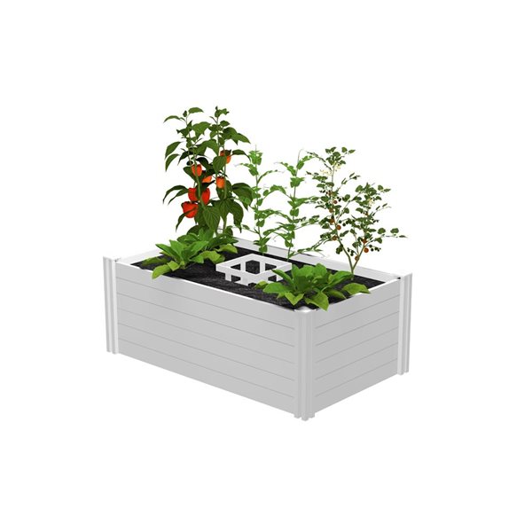 Vita Classic 3 x 5-ft White Keyhole Composting Garden