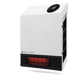 Heat Storm 1000 W Wall Mount Electronic Wi-Fi Cool-Touch Heater with Built-In Thermostat - 3 Heat Settings