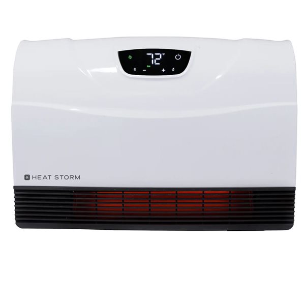 Heat Storm 1500 W Wall Mount Electronic Wi-Fi Cool-Touch Heater with Built-In Thermostat - 3 Heat Settings