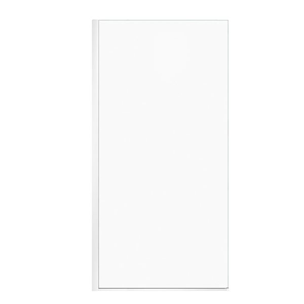 Turin Bonita 38 x 80-in White Fixed Frame Clear Glass Shower Panel