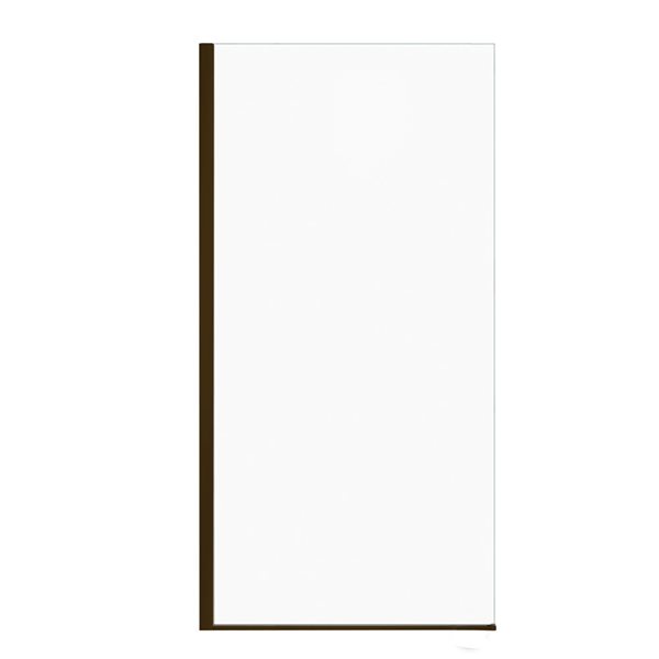 Turin Bonita 38 x 80-in Oil Rubbed Bronze Fixed Frame Clear Glass Shower Panel