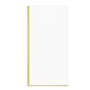 Turin Bonita 38 x 80-in Brass Fixed Frame Clear Glass Shower Panel