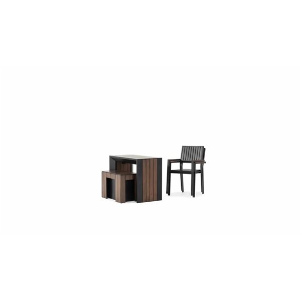 Transformer Table 6-in-1 Extendable Outdoor Dining Table Set for up to 10 people - Mocha Brown