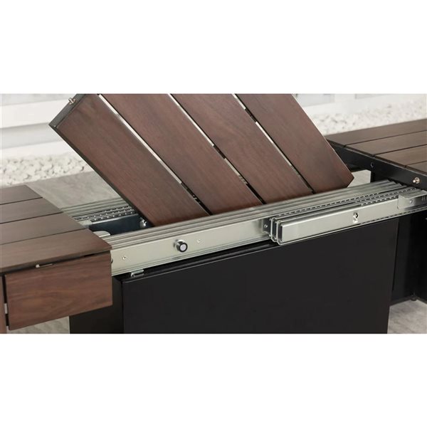 Transformer Table 6-in-1 Extendable Outdoor Dining Table Set for up to 10 people - Mocha Brown