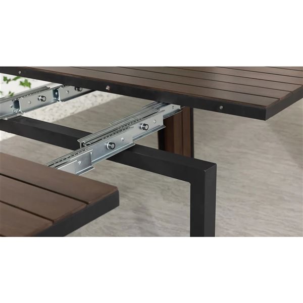 Transformer Table 6-in-1 Extendable Outdoor Dining Table Set for up to 10 people - Mocha Brown