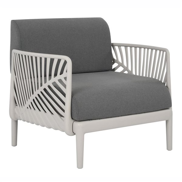 Patioflare Beautiful World Collection Grey Recycled Plastic Leaf Modular Armchair