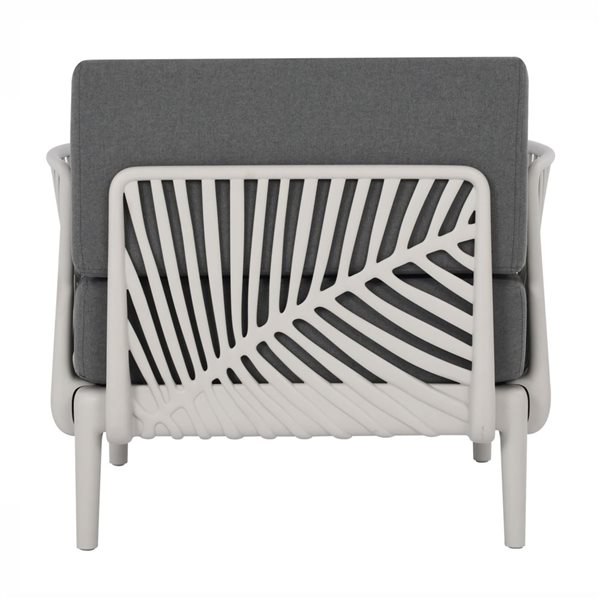 Patioflare Beautiful World Collection Grey Recycled Plastic Leaf Modular Armchair