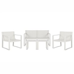 Patioflare Beautiful World Collection Pioneer Beige Recycled Plastic 4-Piece Conversation Set