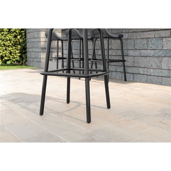 Suncast 2-Pack Cool Grey Outdoor Bar Stools