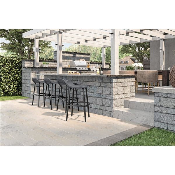 Suncast 2-Pack Cool Grey Outdoor Bar Stools