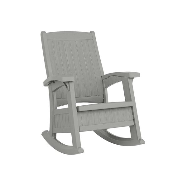 Chaise berçante avec rangement Suncast grise