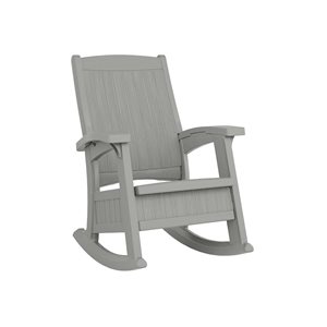 Chaise berçante avec rangement Suncast grise