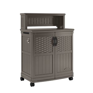 Suncast Grey Patio Storage and Prep Station