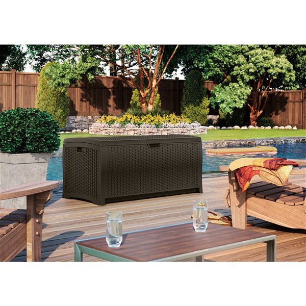 Suncast 73-Gallon Brown Resin Deck Box