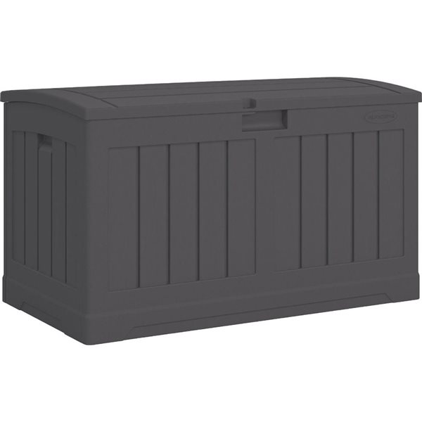 Coffre de rangement pour l'extérieur Suncast résine grise foncé 50 gallons