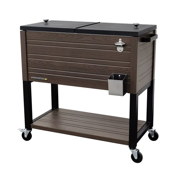 Permasteel 80-Quart Brown Patio Cooler | RONA