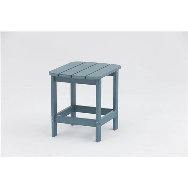 Tanfly 18 x 19 x 15-in Teal Polycarbonate Side Table