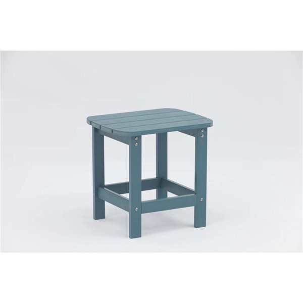 Tanfly 18 x 19 x 15-in Teal Polycarbonate Side Table