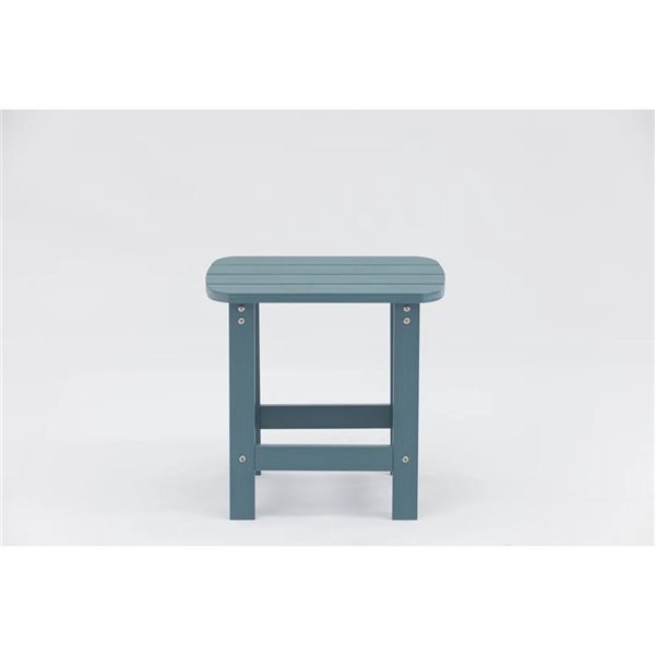 Tanfly 18 x 19 x 15-in Teal Polycarbonate Side Table