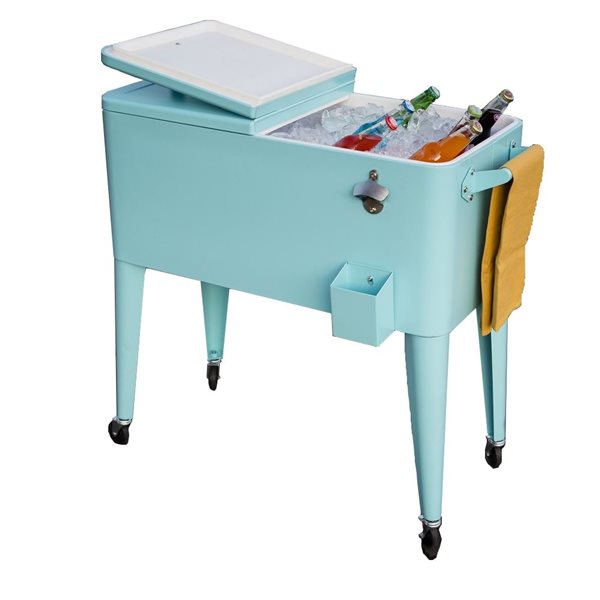 Permasteel 80-Quart Turquoise Patio Cooler