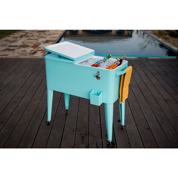 Permasteel 80-Quart Turquoise Patio Cooler