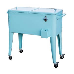 Permasteel 80-Quart Turquoise Patio Cooler