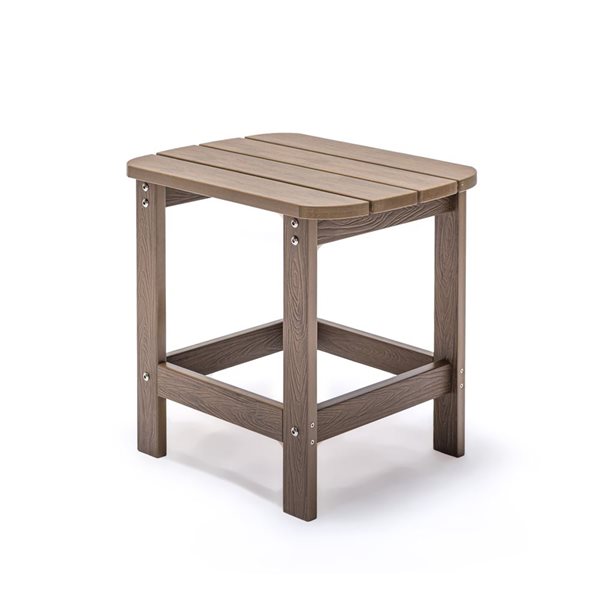 Tanfly 18 x 19 x 15-in Brown Polycarbonate Side Table