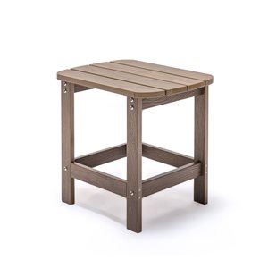 Tanfly 18 x 19 x 15-in Brown Polycarbonate Side Table